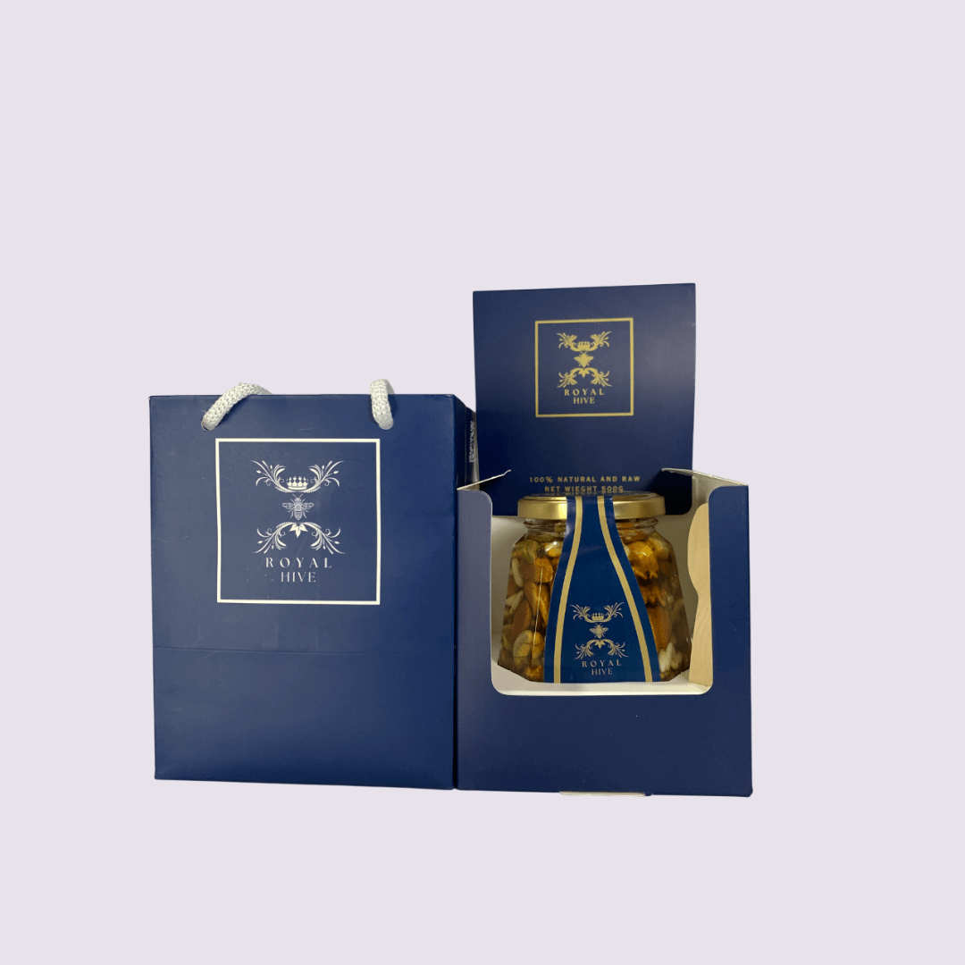 Royal Hive Lebanese Honey with Nuts – Natural, Raw & Luxury Honey Blend with luxury gift packaging 